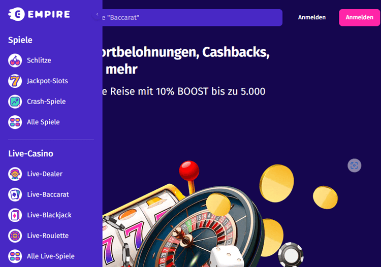 Empire.io Krypto Casino