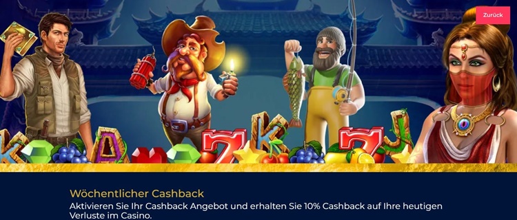 Echtgeld Casino Cashback für Schweizer Spieler