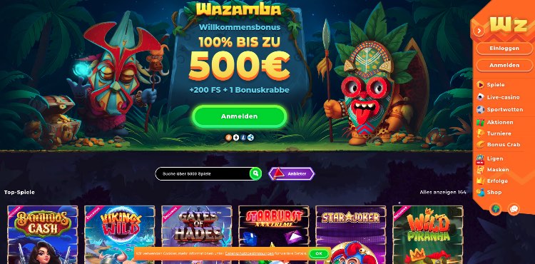 Wazamba Bitcoin Casino