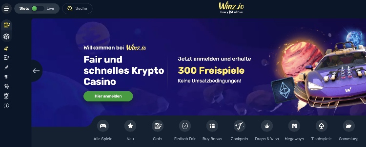 Winz.io Bitcoin Casino