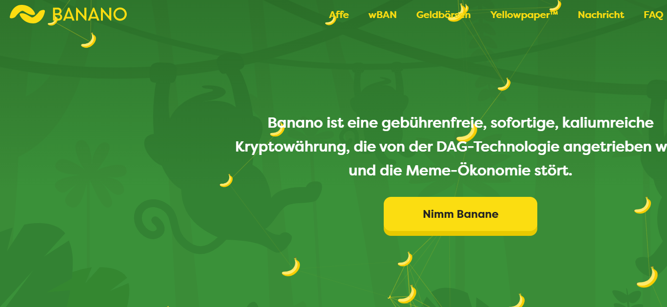 Banano – Meme Coin mit verschiedensten Passiv-Income-Optionen