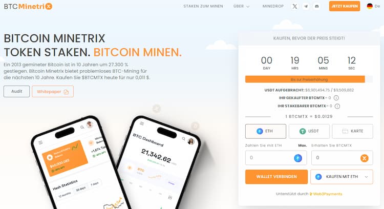 Bitcoin Minetrix - DeFi Coin