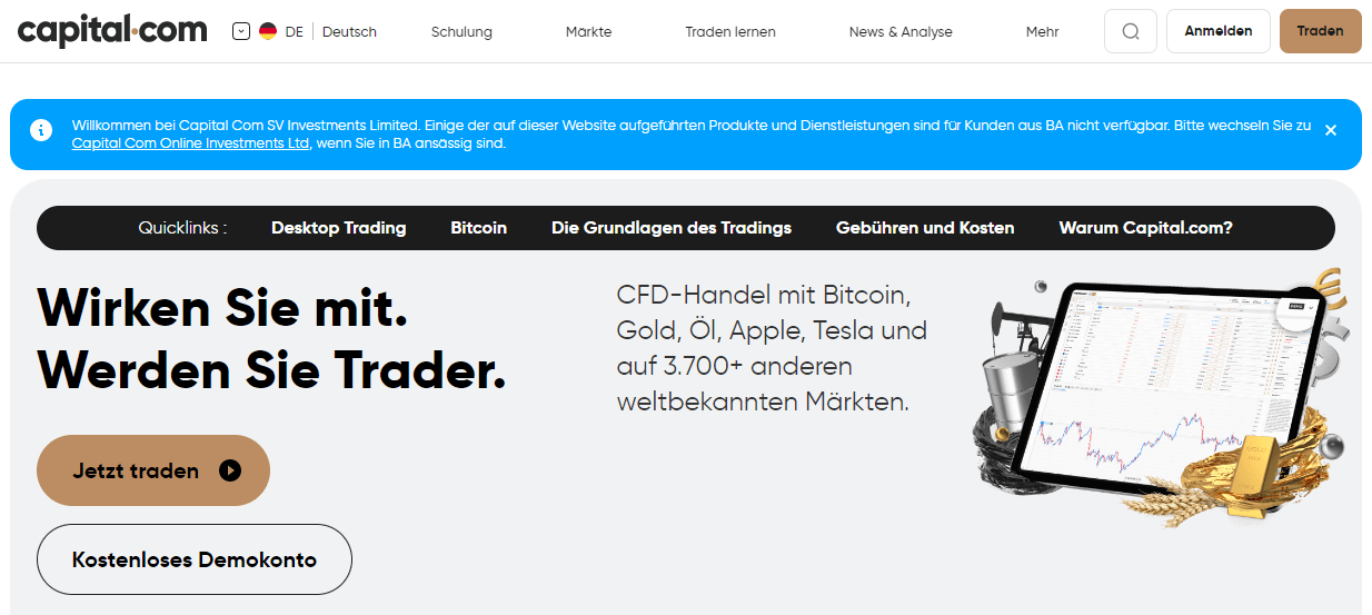 Capital.com - Bitcoin kaufen