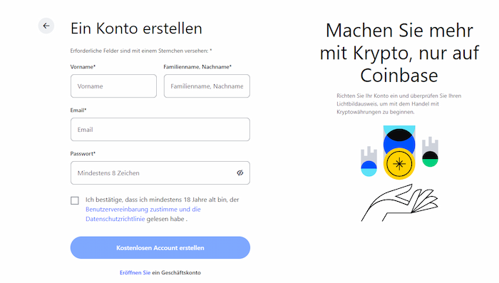 Coinbase Anmeldung