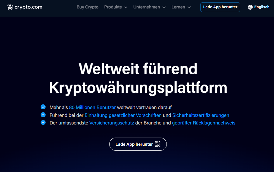 Crypto.com – bekanntester ETH Broker