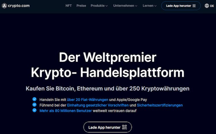 Crypto.com - Günstige Kryptowährung