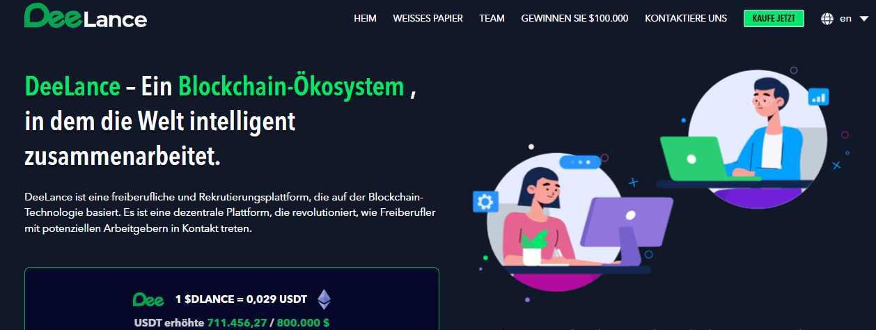 DeeLance-Website besuchen