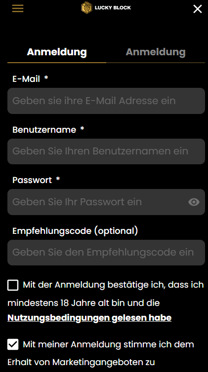 Schritt 2 – Erstellen Sie ein Konto