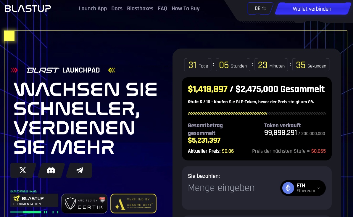 blastup binance coin