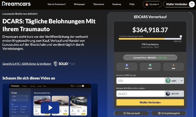 dreamcars binance coin