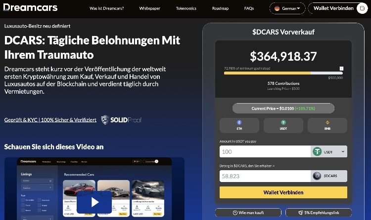 dreamcars krypto mit zukunft