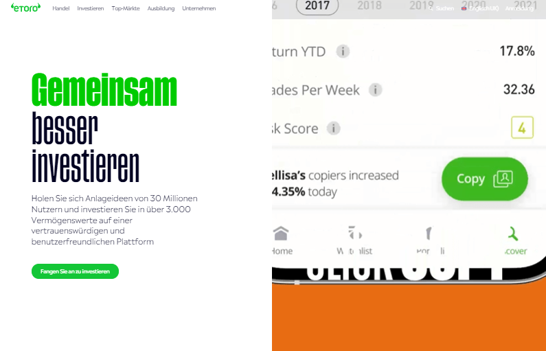 eToro Plattform Überblick