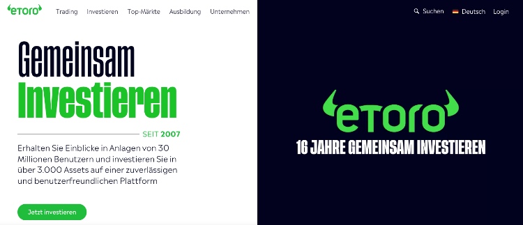 eToro Börsen Vergleich