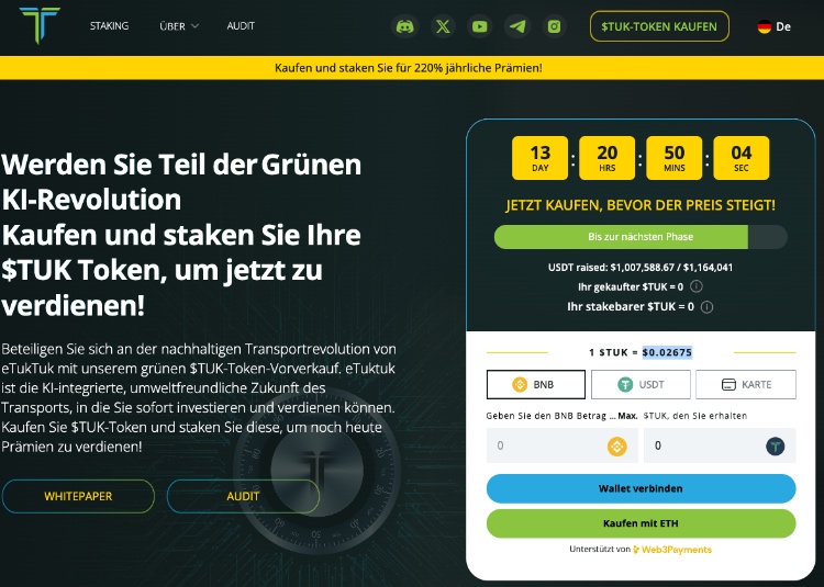 etuktuk ist brandneuer deficoin