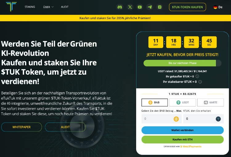 etuktuk ist aktuell beste nachhaltige kryptowährung
