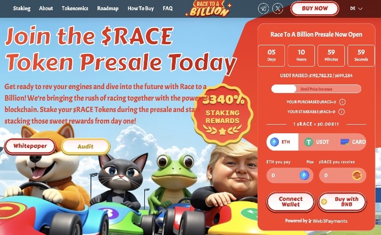 race to a billion günstige krypto