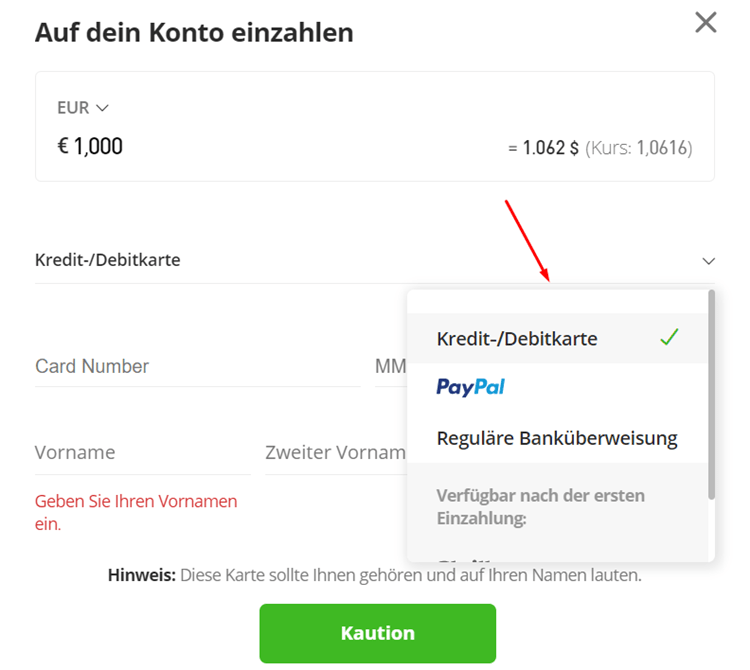 Bitcoin kaufen per App – Zahlungsmethoden