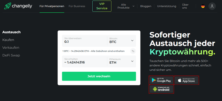 Changelly Peer to Peer Börsen