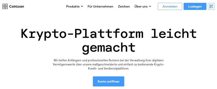 CoinLoan Krypto Lending