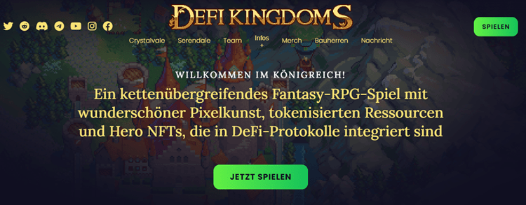 DeFi Kingdoms Play-to-Earn Spiele