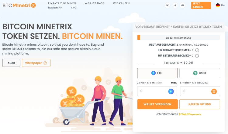 bitcoin minetrix, der neue web3 coin