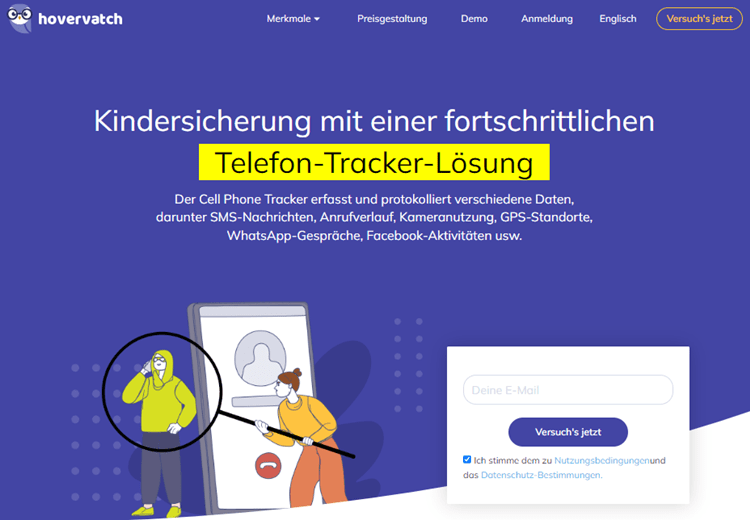 Hoverwatch App zum Freund ausspionieren