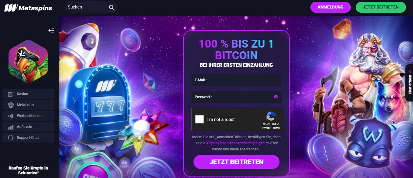 Metaspins Bitcoin Casino Österreich