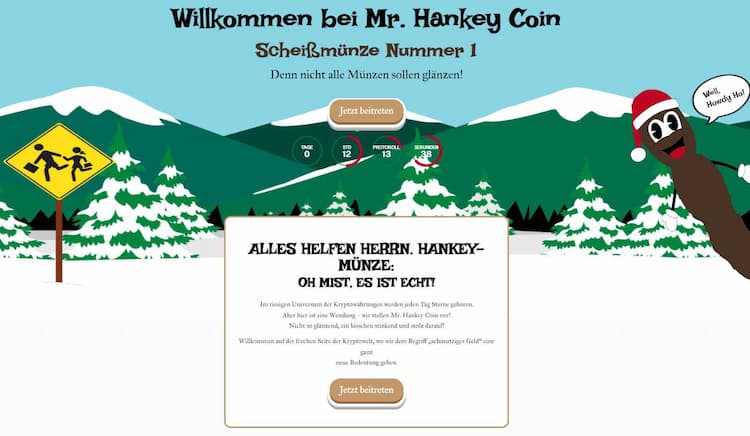 Mr Hankey Coin Preis Historie