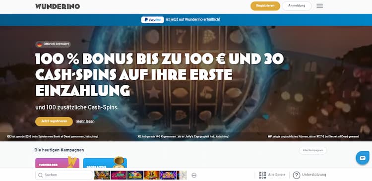 Wunderino - Casino ohne OASIS