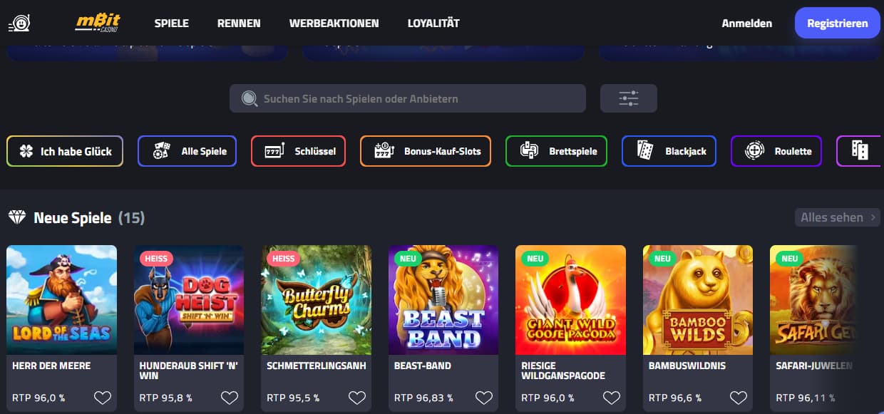 mBit Krypto Casino Österreich