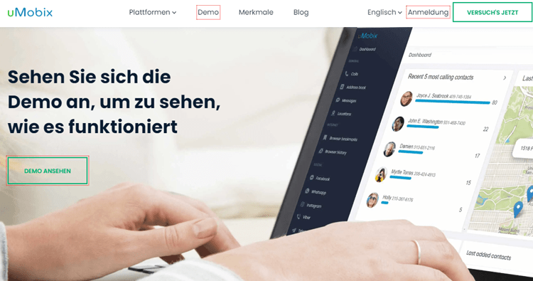 uMobix Handy orten Apps
