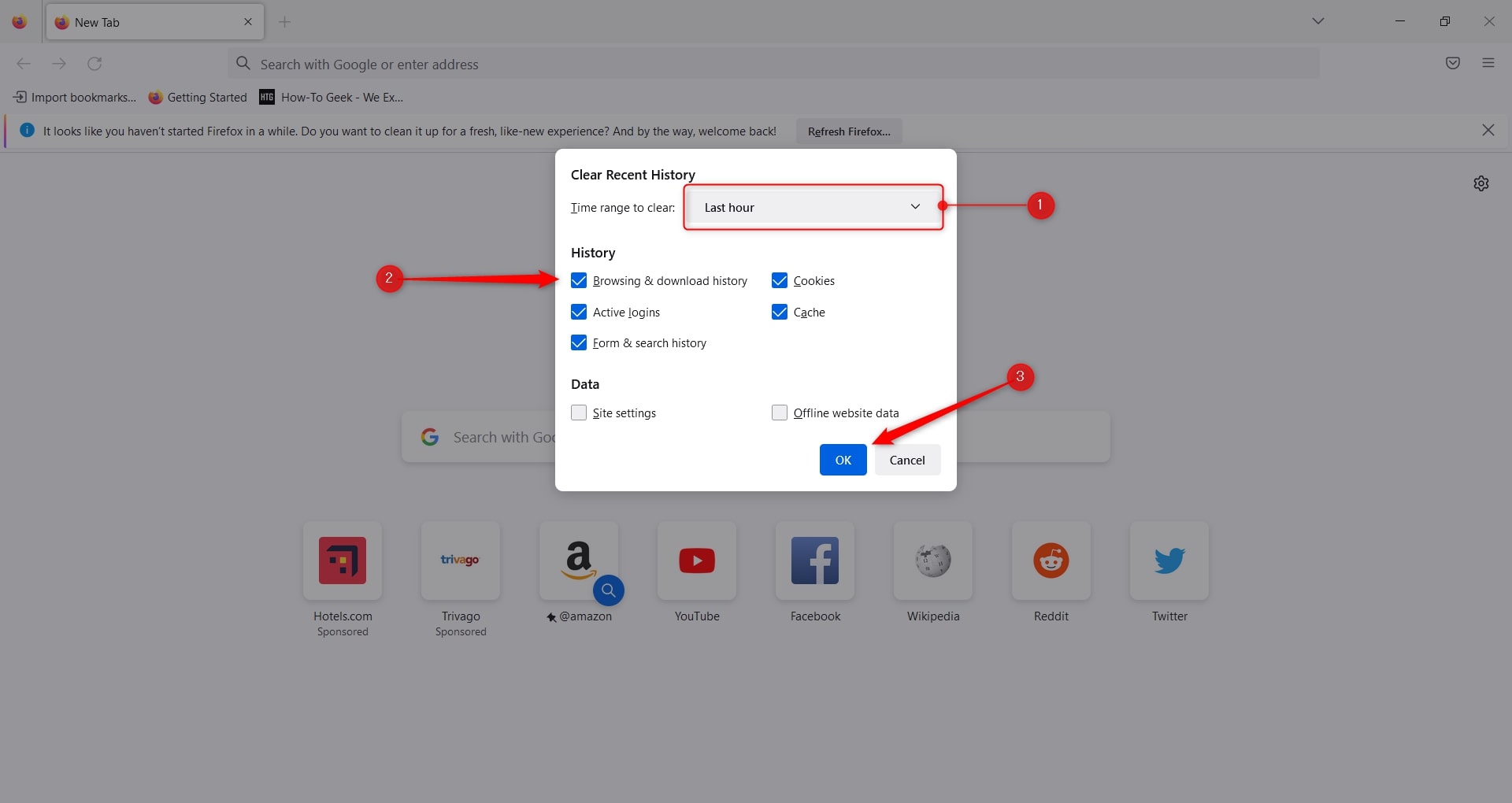Browserdaten löschen Firefox