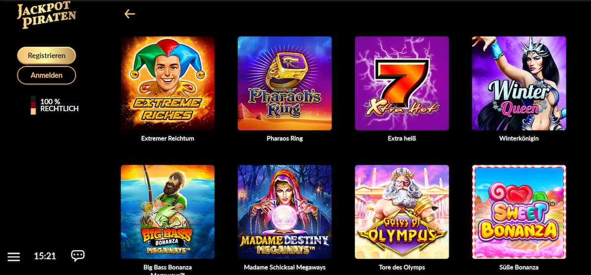 JackpotPiraten-Casino mit schnellen Auszahlungen 