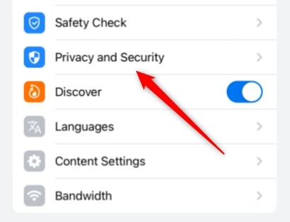Datenschutz und Sicherheit in Chrome Mobile antippen