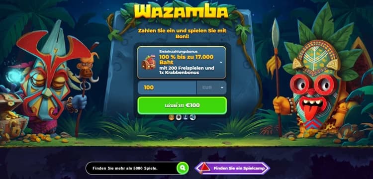 Wazamba Online Casinos Schweiz