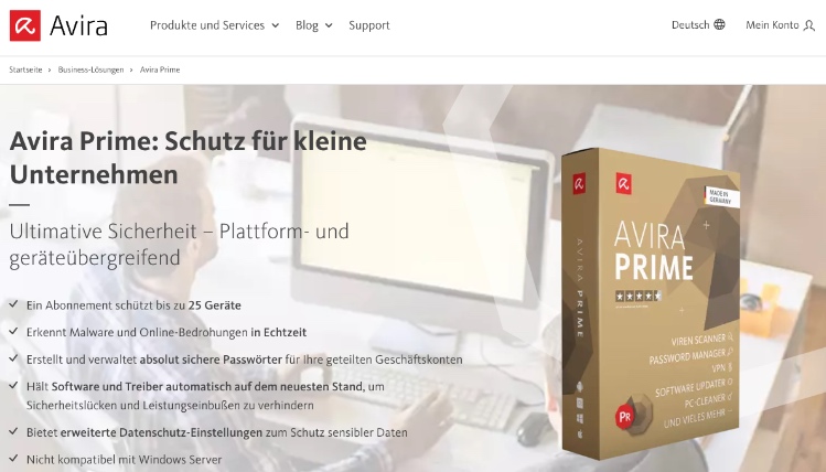 avira antivirus für firmen