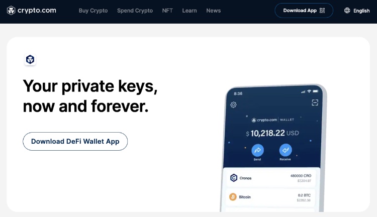 bitcoin wallet von crypto.com