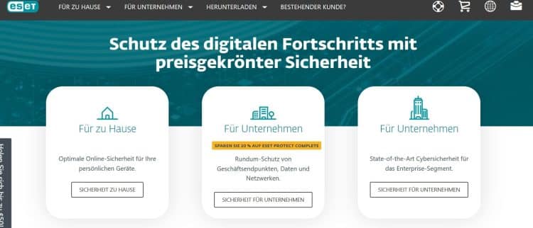 ESET ist ein Antivirenprogramm, welches zu 100 % in der EU