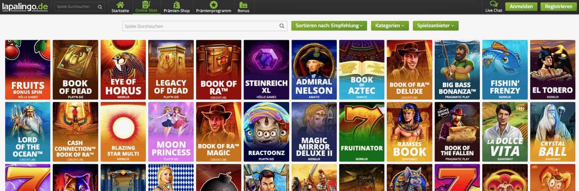Lapalingo Casino mit schnellen Auszahlungen 