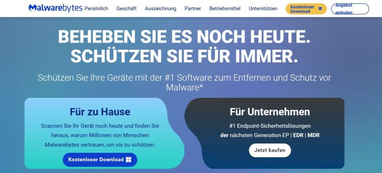 Malwarebytes ist für die Betriebssysteme Windows