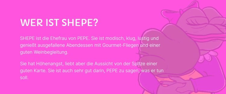 Der SHEPE Coin, eine innovative Initiative, der zwei Online Meme Symbole (den Shiba Inu und Pepe the Frog) kombiniert