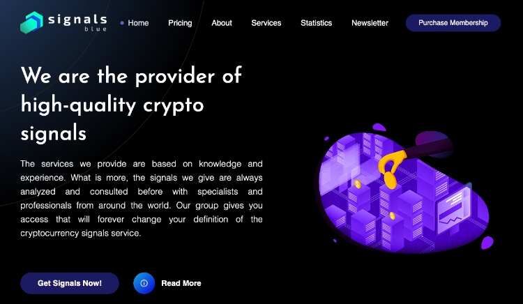 krypto signale signal blue