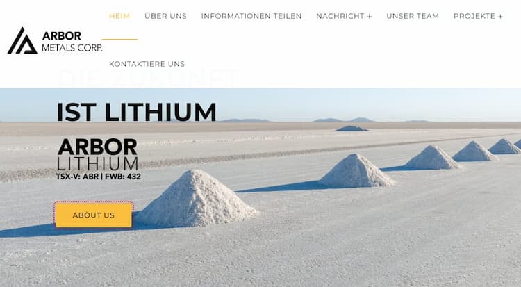 Arbor Metals Corp - Lithium Plattformen