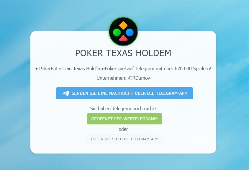 Beste Telegram Spiele - Pokerbot