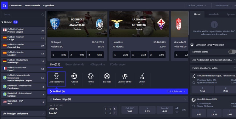 CryptoBetSports Sportwettenangebot
