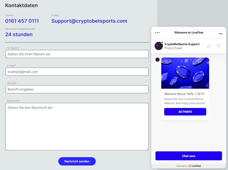 CryptoBetSports Support