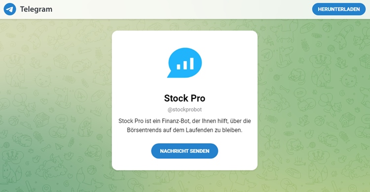 Stock Pro - Börsenüberwachungsbot mit Live Kursen und Watchlists