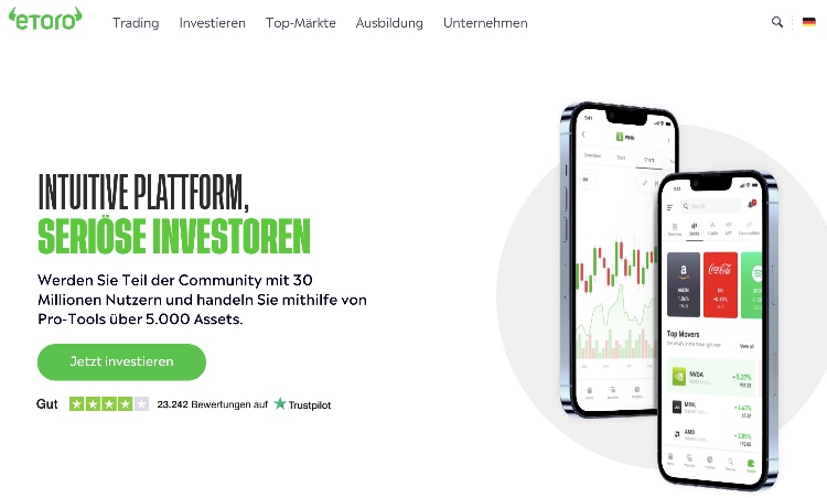 Bei eToro in Bitcoin-CFDs investiren