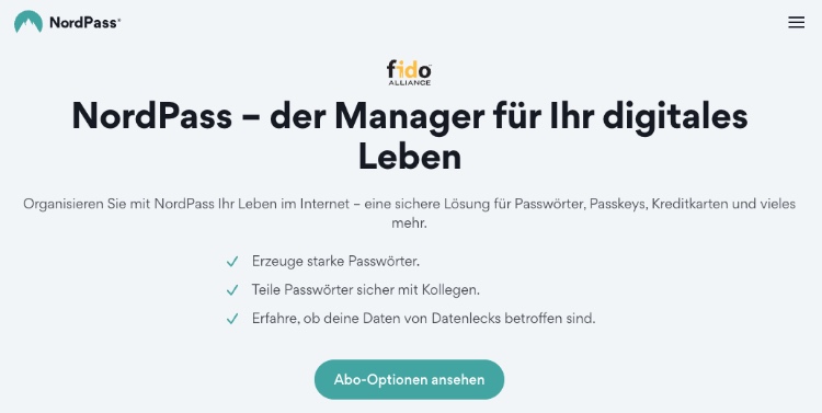 NordPass Mac Passwort Manager