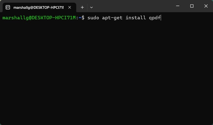 qpdf Command Installation